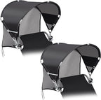 Universal Chair Umbrella Canopy, UPF 50+ Chair Sun Shade Attachment with Adjustable Clamp Fits Most Brands’ Beach, Camping, Lawn, Wheelchair, Tanning, Zero Gravity, Lounge, Fishing Chairs, 2 Pack