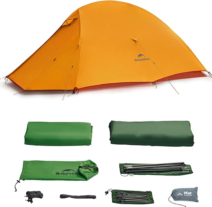 Naturehike 1/2 Person 3 Seasons Cloud Up Base Tent, Windproof [7-Level] & Rainproof [PU3000mm+] Camp Tent with Y Self-Supporting Structure for Camping Backpacking Hiking Trekking