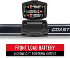 COAST FL75R Rechargeable 530 Lumen Dual Color Focusing LED Headlamp, Green