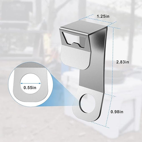 2 Packs Cooler Lock Bracket with Bottle Opener, Heavy Duty Metal Cooler Tie Down Compatible with Yeti/RTIC Coolers, Security Lock Bracket Cooler Accessories