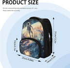 Astronaut Backpack for School Boys 6-7 Toddler School Backpack 3-4 Boys with Lunch Bag and Book Sleeve Casual Daypack Travel Rucksack for Kindergarten Students