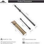 Campingmoon Stainless Steel Camping Blow Fire Tube by Mouth Telescopic Campfire Tool Camping Accessories