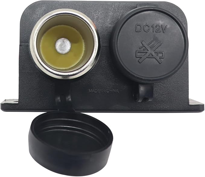 12 V Multifunctional Waterproof Car Modification Dual Cigarette Lighter Splitter Power Sockets Female Power Outlet Replacement for Portable Auto Electronic Devices