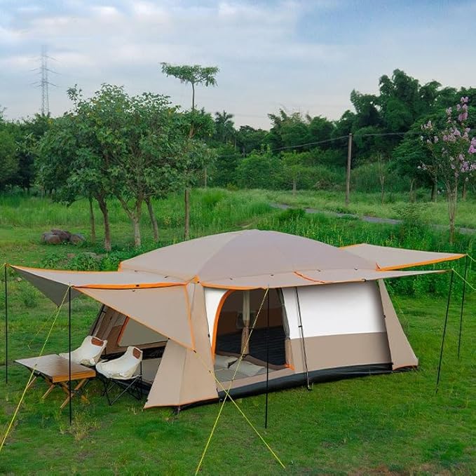 3/6/8 Person Camping Tent,Outdoor Sports Backpacking Tents,Tent Waterproof Instant Easy Setup Family Tent