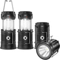2026 Upadte Solar Lantern Flashlights Charging for Phone, USB Rechargeable Led Camping Lantern, Collapsible & Portable for Emergency, Hurricanes, Power Outage, Storm (2 Pack)