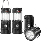 2026 Upadte Solar Lantern Flashlights Charging for Phone, USB Rechargeable Led Camping Lantern, Collapsible & Portable for Emergency, Hurricanes, Power Outage, Storm (2 Pack)