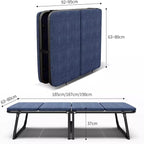 Roller Skating Shoe Design Camping Cot, Portable Folding Bed for Travel/Room/Office/Home Nap, Folding Cot with Mat for Adults