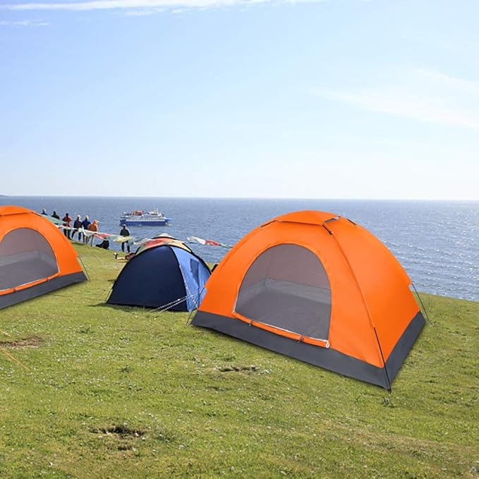 Waterproof Tents for Camping, Camping Dome Tent, 1-4 Person Waterproof Windproof Easy Setup Spacious Family Tents with Carry Bag for Hiking Backpacking Traveling Glamping Beach