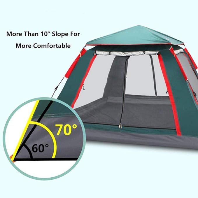 GeRRiT Tent Outdoor Outdoor 3-4 People Tent Automatic one Room one Hall Tent Family Camping Tent Increase Thickening rain Camping Tent,Outdoor Adventure, Seaside Vacation, Desert Travel, Park le