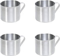 IMUSA 4 Pack 0.7 Quart Aluminum Mug for Stovetop Use or Camping, Silver