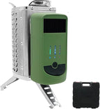 Wood Burning Electricity Generating USB Charging Camping Stove for Outdoor Adventures(Green)