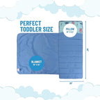 Jay Franco Kids Nap Mat with Embedded Pillow & Blanket – Soft 46"x20" Microfiber Sleeping Bag with Name Tag & Handle for School, Travel, Sleepover