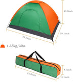 Waterproof Tents for Camping, Camping Dome Tent, 1-4 Person Waterproof Windproof Easy Setup Spacious Family Tents with Carry Bag for Hiking Backpacking Traveling Glamping Beach