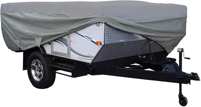 SavvyCraft Waterproof Pop Up Camper Cover, All Weather Protection Tent Trailer Cover fits Popup Folding Camper Trailer 16 Feet to 18 Feet Long