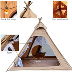 WINTENT Waterproof Cotton Canvas Teepee Tent with Stove Hole for 2-3 Persons