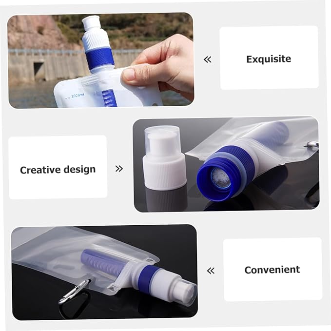 Yardwe 3pcs Portable Water Bag Compact Water Filter Bag for Hiking Camping and Daily Use Leak Design for Easy Storage and Transport Outdoor Hydration