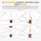 EAGLE PEAK Pop Up Canopy Tent with Wheeled Carry Bag, 8 Stakes, 4 Ropes, 4 Weight Bags, Easy Set Up Tent Canopy, 12x12 ft, 144sqft of Shade, Orange