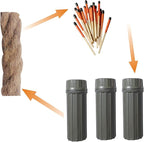 Emergency Fire Starter | Windproof & Waterproof Storm Matches with Waterproof Case & Wax Rope | Survival Gear for Camping, Hiking, Bushcraft, Outdoor Survival