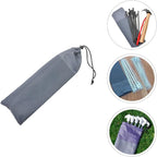 Tent Stakes Storage Bag Set, 30cm Oxford Fabric Organizer for Camping Tent Pegs, Windproof Shelter Nail Holder for Outdoor Hiking and Backpacking (2pcs)