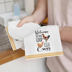 2Pcs Funny Kitchen Towels 24x14 Inch, Rooster Chicken Kitchen Decor Waffle Weave Hand Towels for Farmhouse, White Absorbent Microfiber Dish Cloth Tea Towel Chicken Gifts for Women Mom 5