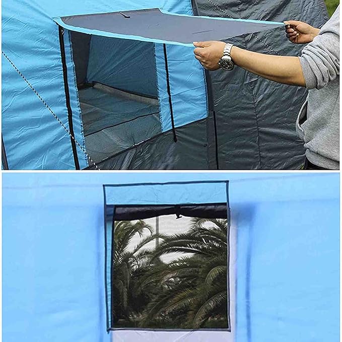 Tunnel Tent Outdoor Camping Tents W/Bedroom,Large Space for 5/8 People,Portable Lightweight Weatherproof Camping Tent for Parties Picnic,Travel Camping Family Tents Shelter