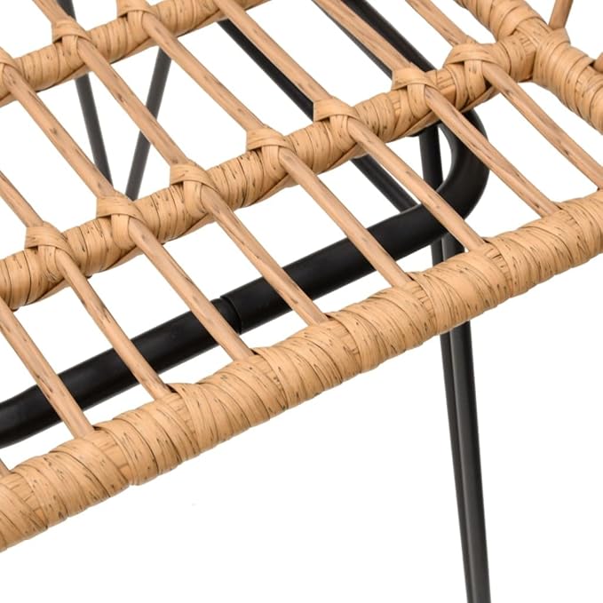 Patio Chairs 2 pcs with Armrest,Coffee Chair,Study Chair,Armchair,Garden Chairs,Outdoor Chairs,Camping Chair,Beach Chair,for Deck, Poolside,Camping,Beach,Campsite,22"x25.2"x31.5" PE Rattan