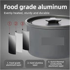 Camping Cookware Set Portable Kit Outdoor Pot Cooking Water Kettle Pan Tableware Hiking Picnic Equipment