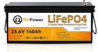24V 140Ah LiFePO4 Battery, Built-in 100A BMS,3584Wh Lithium Battery,4000-15000 Deep Cycles & 10-Year Lifetime, Perfect for Marine, RV, Marine, Trolling Motor, Solar Off-Grid System