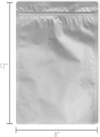 PackFreshUSA: 100 Pack - 5 Mil - Quart Premium Century Seal-Top Mylar Bags (8" x 12”) - BPA Free - Resealable - Rounded Corners - Heat Sealable - Odor/Smell Proof - Long-Term Food Storage