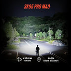 LOOP GEAR SK05PRO Mao 4360 Lumens Flat EDC Flashlight, 8000mAh Rechargable Flash Light Combines Floodlight Spotlight and Sidelight Idea for Emergency Camping - IP68 with Magnetic and Back Clip
