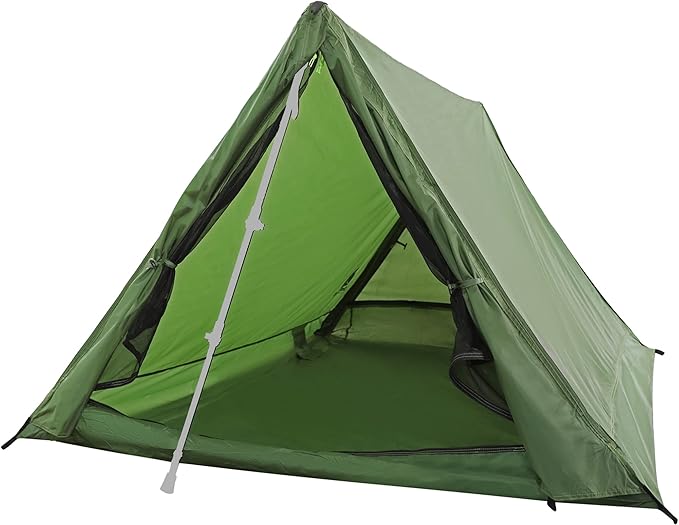 2-Person Trekking Pole Tent for Backpacking - Ultralight A-Frame Backpacking Tent, Two Person Waterproof Hiking Tent for Camping, Lightweight Camping Tent for Scouts, Trekker (No Poles)