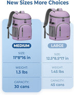 Cooler Backpack Insulated Waterproof,30/45 Cans Backpack Coolers Leakproof Lunch Backpack for Men Women Portable Soft Cooler Bag for Beach Camping Trave Picnic