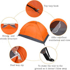 Waterproof Tents for Camping, Camping Dome Tent, 1-4 Person Waterproof Windproof Easy Setup Spacious Family Tents with Carry Bag for Hiking Backpacking Traveling Glamping Beach