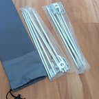 Tent Stakes Storage Bag Set, 30cm Oxford Fabric Organizer for Camping Tent Pegs, Windproof Shelter Nail Holder for Outdoor Hiking and Backpacking (2pcs)