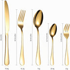 Flatware Sets Silver Cutlery Set Stainless Steel Tableware Sets Forks Spoons Knifes 20 Pcs Full Tableware Dinnerware Set Dropshipping Stainless Steel,