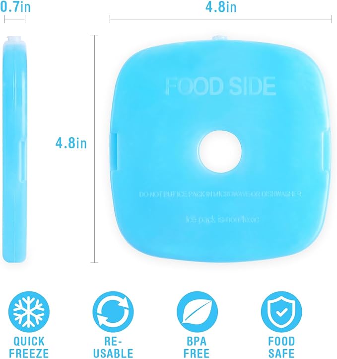 JMEXSUSS Reusable Ice Packs for Cooler, Long Lasting Breastmilk Bottle Storage, Freezer Packs Can Cooler for Lunch Boxes, Beer Soda, Camping