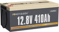 Power Queen 12V 410Ah LiFePO4 RV Battery, 5248Wh Energy Lithium Iron Phosphate Battery 250A BMS, 15000+ Cycle Times 10-Year Lifetime, for Solar System, RV Camping, Off-Grid, Trailer, Camper