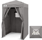 EAGLE PEAK Flex Ultra Compact 4x4 Pop-up Canopy Tent with Vented Top, Sun Shelter, Fast Set Up Changing Room, Portable Privacy Canopy for Camping, Photoshoots, and More (Gray)