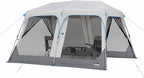 CORE 12’x10' Lighted Instant Screen House | Folding and Portable Large Pop Up Canopy Shelter with LED Lights | Perfect for Family Camping, Outdoor, Picnic, Backyards, BBQ, Tailgate, Patio and Party