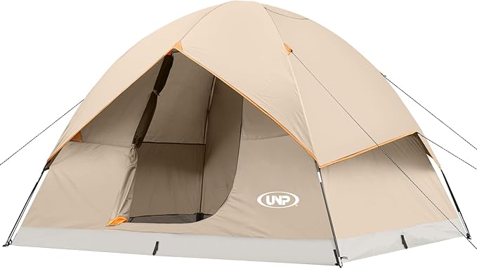 unp 6 Person 4 Season Dome Tent, Easy to Set Up for Camping & Hiking, Lightweight & Portable, Green