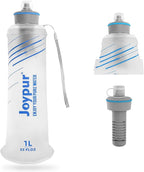 Water Filter Survival - 1000ml Collapsible Water Bottle with Filter Squeeze Filter Bottle Befree or Peak Series for Hiking Backpacking Camping,With NSF/FDA Certification BPA-Free(White)