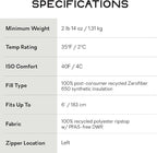 NEMO Equipment Tempo | Men's and Women's 20 & 35 Degree Synthetic Sleeping Bags