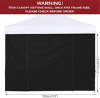 COOSHADE Instant SunWall 10x10 SideWall for Pop up Canopy Tent, 1 Pack Door Wall Only, Black