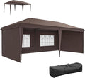 Outsunny 10' x 20' Pop Up Canopy Tent with 4 Sidewalls, Heavy Duty Tents for Parties, Outdoor Instant Gazebo with Carrying Bag for Garden, Patio, Coffee