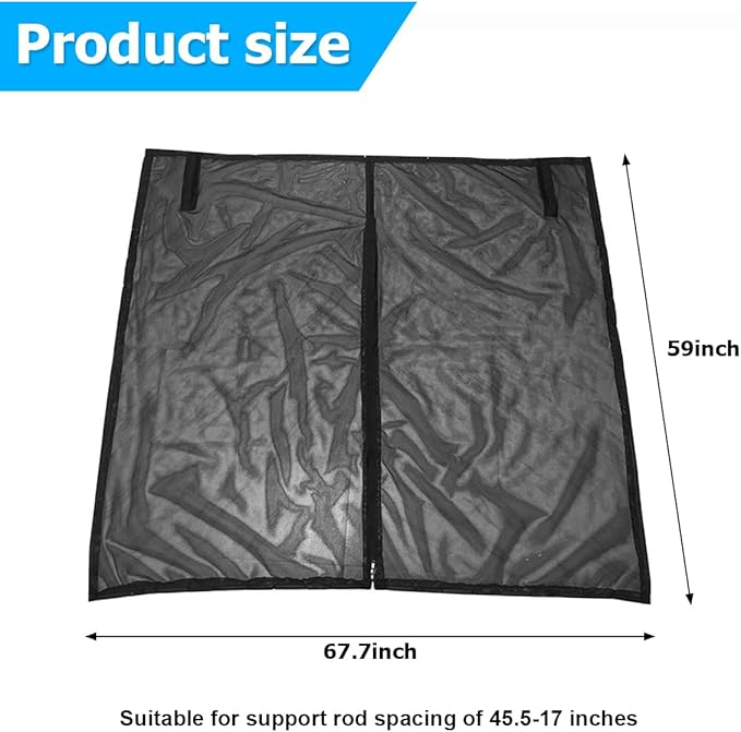 AUCELI Auto Tailgate Shade, Breathable Mesh Net, Universal UV Sun Protection Magnetic Tent for Car Camping, Self Drive Trip Accessories for Most MPV SUV Models