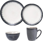 GaRcan Plate and Bowl Set Round Dinnerware Set, 16 Piece Porcelain Dinnerware Sets, Ceramica Dishes Dinner Sets, Modern Tableware with Dinner Plates