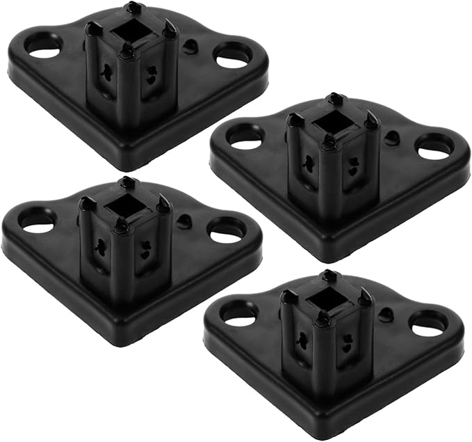 Gatuida 20pcs Rv Awning Bottom Bracket Foot Lightweight Easy Install Tent Connection Kit for Camping Outdoor Umbrellas and Awning Support