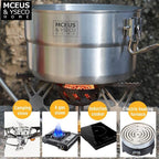 Compact Camping Pot Backpack Mess kit, 18/8 Stainless Steel Camping Pot and Pan Cooking Set, Lightweight Camping Cup, with Folding Camping Silverware Set for Outdoor Camping Hiking Picnic