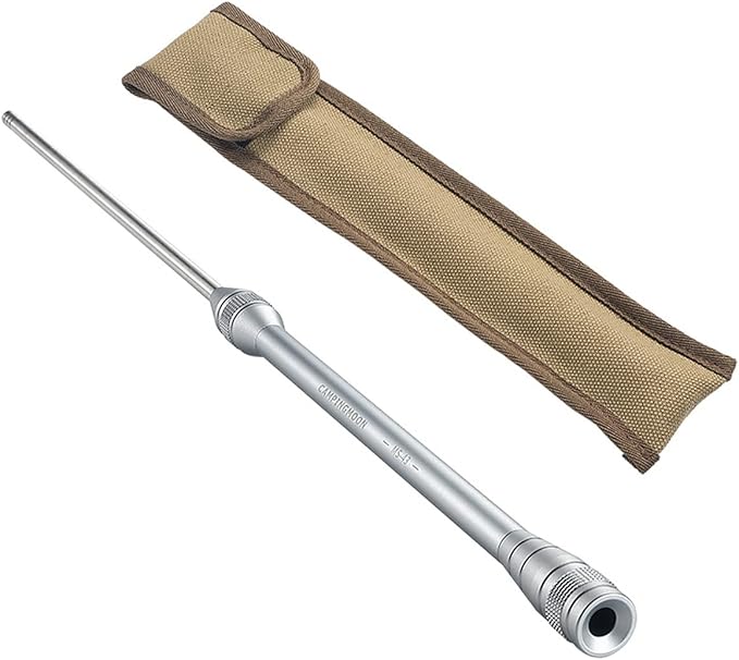 Campingmoon Stainless Steel Camping Blow Fire Tube by Mouth Telescopic Campfire Tool Camping Accessories