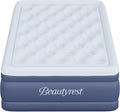 Beautyrest Supreme Air, Twin Size Air Mattress with Built-in Pump, Raised Inflatable Bed for Adults, Puncture-Resistant Vinyl, Auto Shut-Off, 650lb Support, Guest Bed, Camping Airbed, 3-Year Warranty